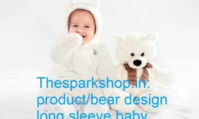Thesparkshop.in: product/bear design long sleeve baby jumpsuit